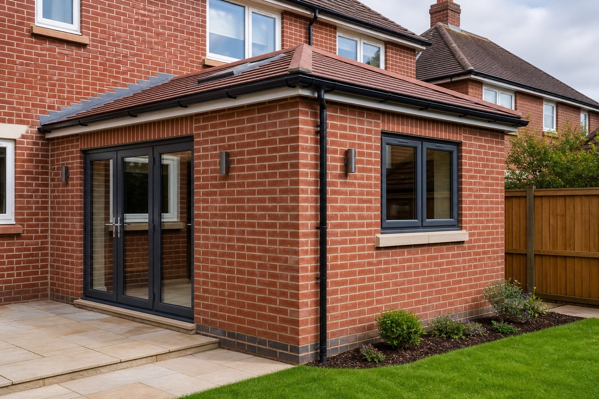 Extension brickwork built by a Lincoln bricklayer